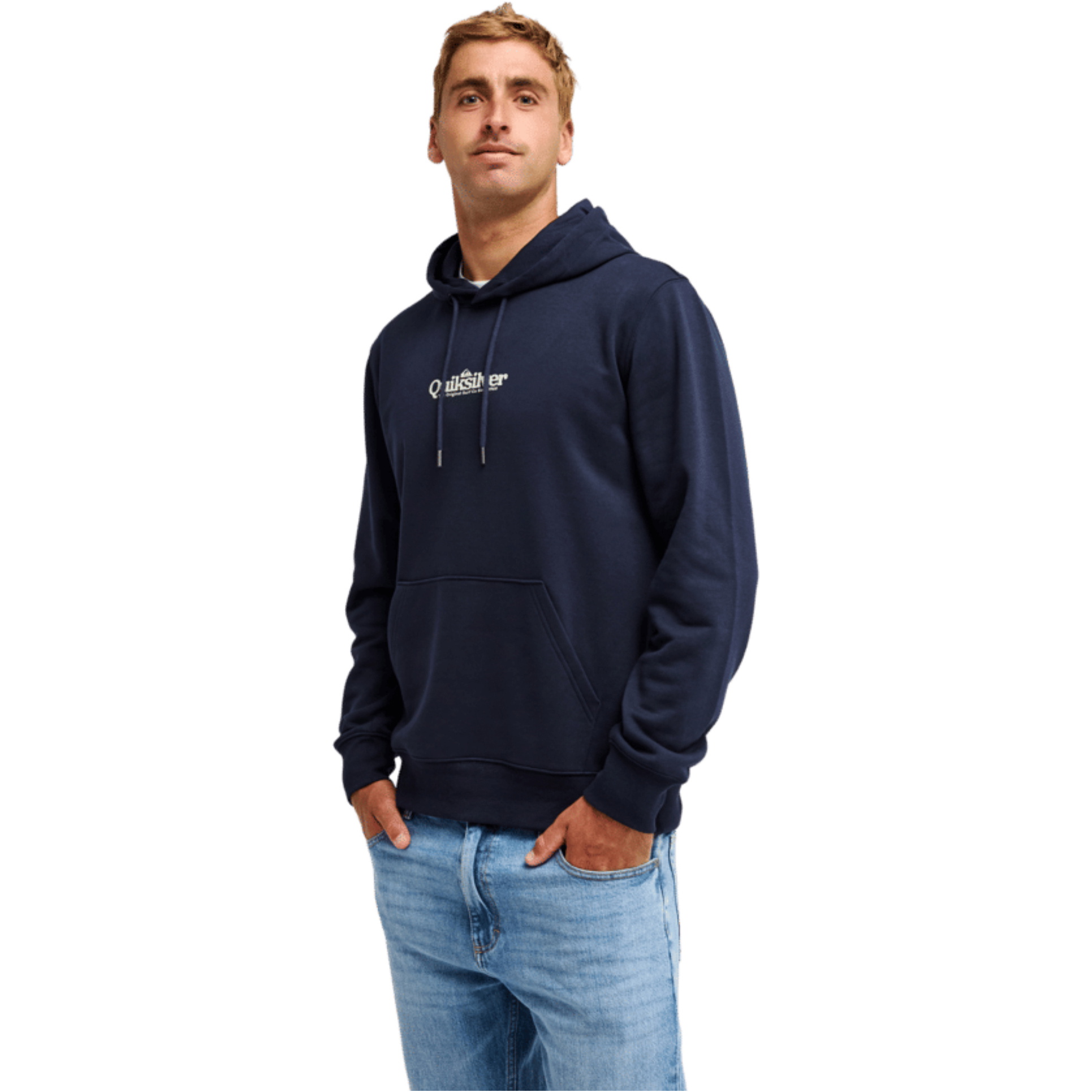 2026 Quiksilver Mens Fineline Hoodie EQYFT05242 - Dark Navy
